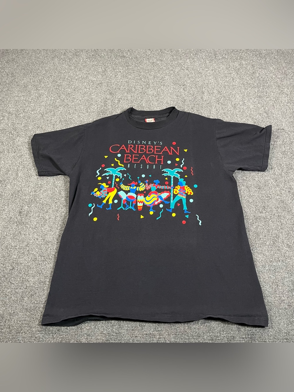 Vintage 90S Walt Disney Caribbean Beach Rare T Shirt Large Disney Designs Tag